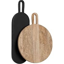 Kate and Laurel Staven Transitional Two-Piece Serving Boards Set; 7 x 22 and 14 x 18; Natural Bro... | Amazon (US)