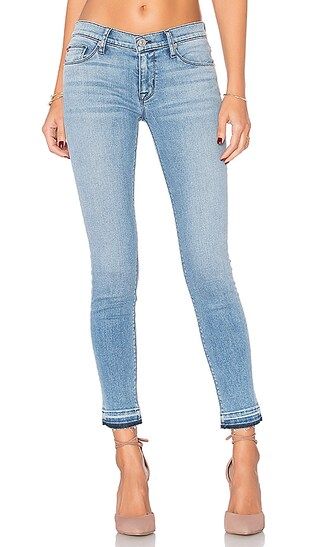 Hudson Jeans Krista Release Hem Skinny in Shotgun | Revolve Clothing