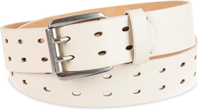 Levi's Women's Fully Adjustable Perforated Leather Casual Jean Belt with Double Prong Buckle | Amazon (US)