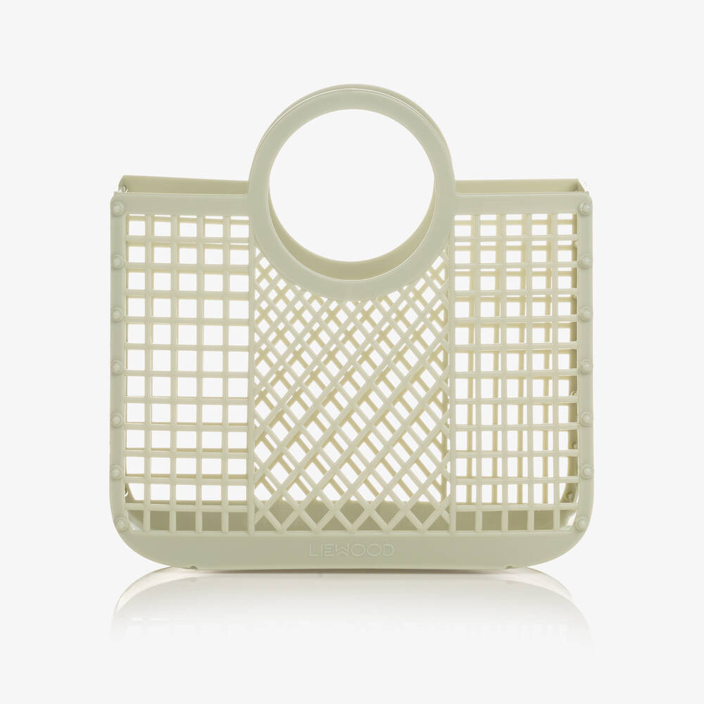 Girls Mint Green Basket Bag (23cm) | Childrensalon