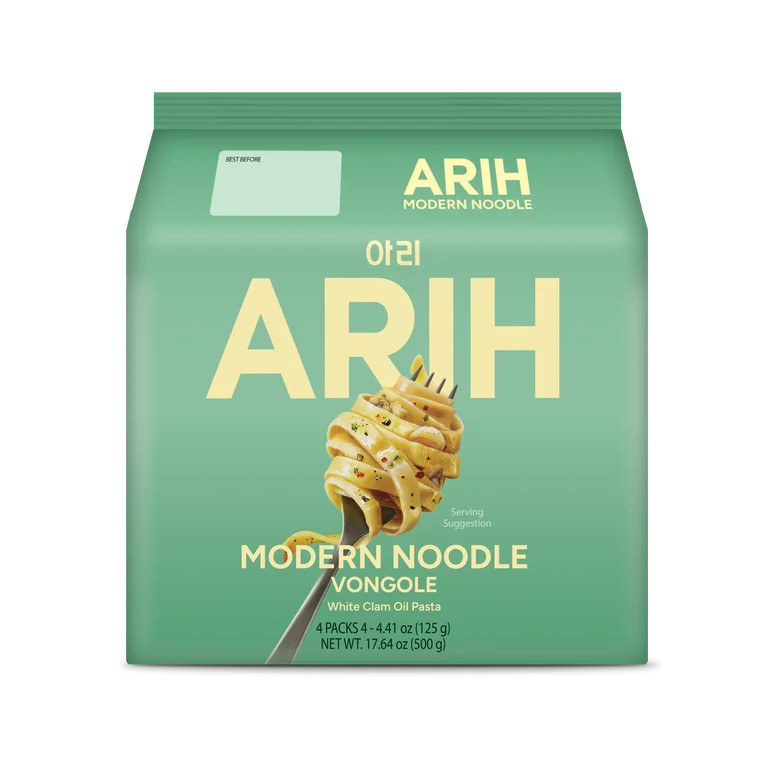 ARIH Modern Noodles, Western-Korean Fusion Soup-Less Noodles, Vongole, 4 Pack | Walmart (US)