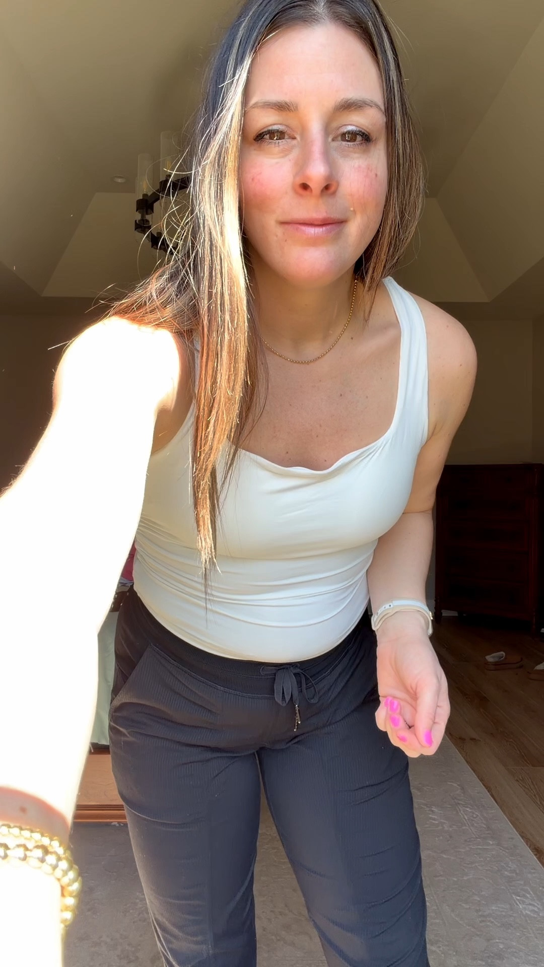 Double lined athletic tank with built in bra // wearing size medium // joggers 

#LTKActive #LTKU #LTKfitnessgoals