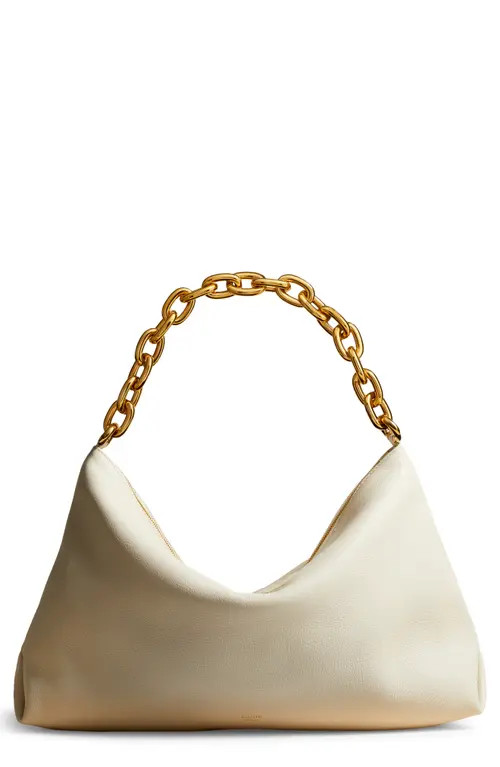 Khaite Clara Leather Shoulder Bag in Off White at Nordstrom | Nordstrom