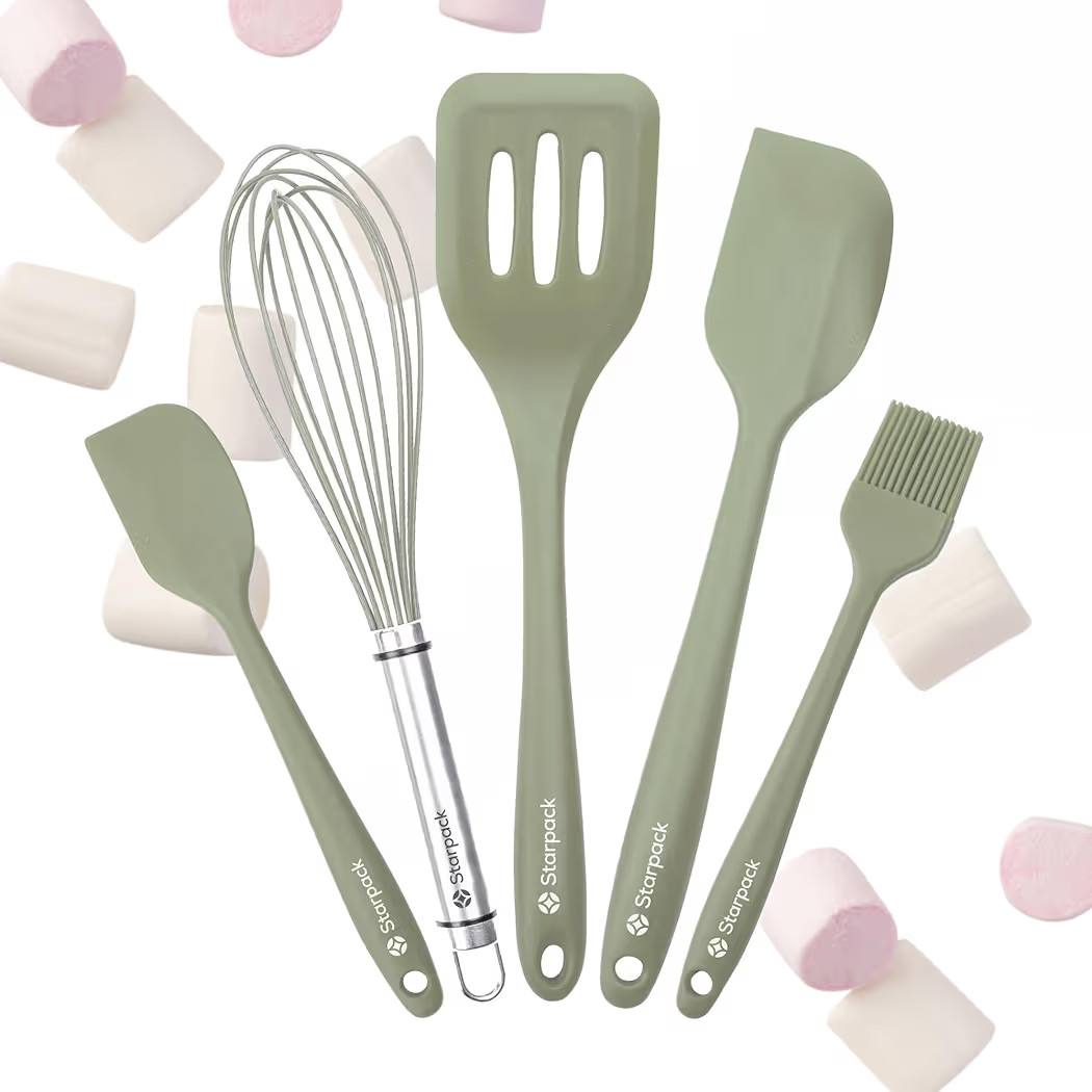 Starpack 'Flip & Whip' Premium Silicone Baking Utensils Set (5 Pcs) - Cooking Utensils with Heat ... | Amazon (US)