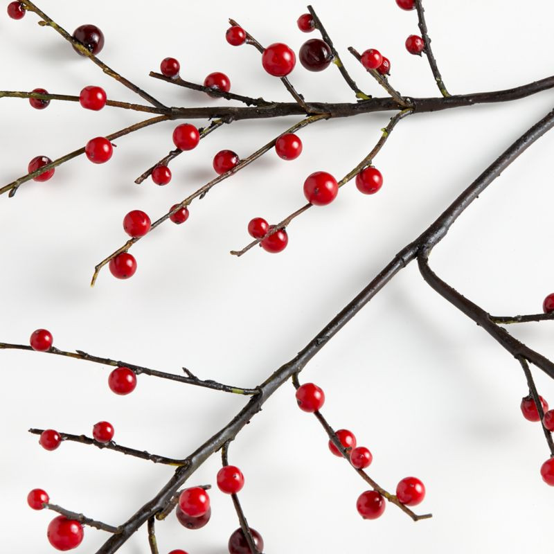 Faux Red Berry Stem + Reviews | Crate and Barrel | Crate & Barrel