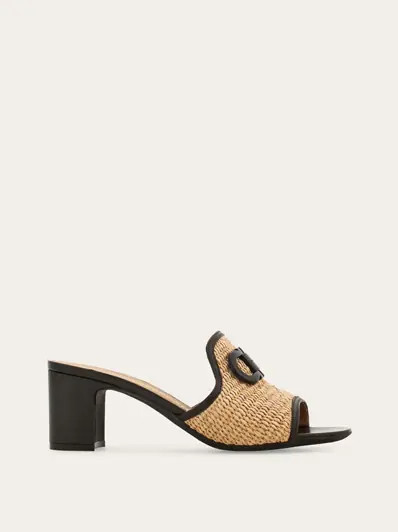Gancini ornament mid-heel slide - Women | Ferragamo | Ferragamo