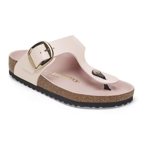 Gizeh Big Buckle Natural Leather Patent High-Shine Light Rose | BIRKENSTOCK | Birkenstock USA