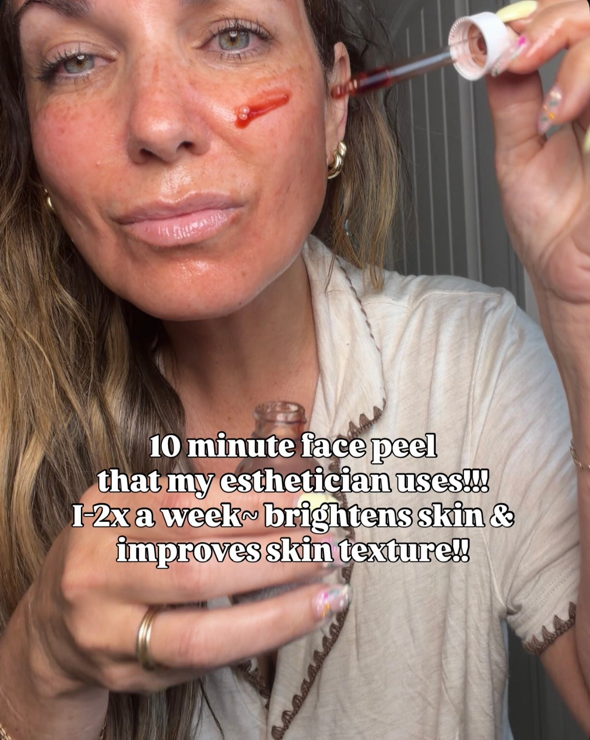 $10 at home face peel that my esthetician uses and told me to use!! Helps brighten my skin and perfect for aging skin!! 
I use 1-2 a week!! 

#LTKBeauty #LTKselfcare #LTKOver40