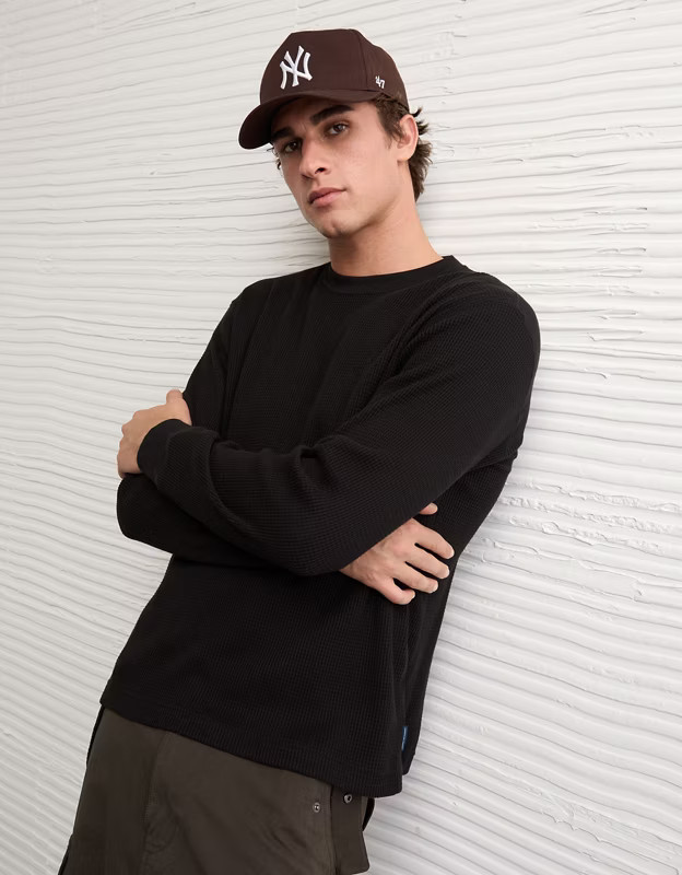 AE Cozy Waffle Thermal T-Shirt | American Eagle Outfitters (US & CA)