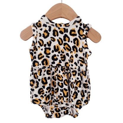 Sleeveless Skirted Bodysuit, Leopard | SpearmintLOVE