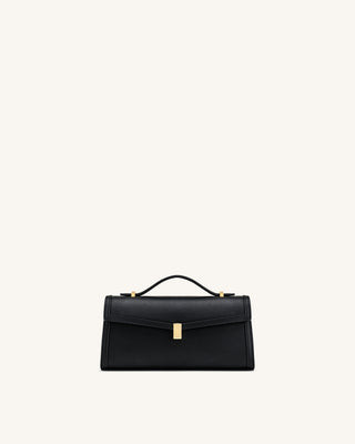Delphine Saffiano Top Handle Bag - Black | JW PEI US