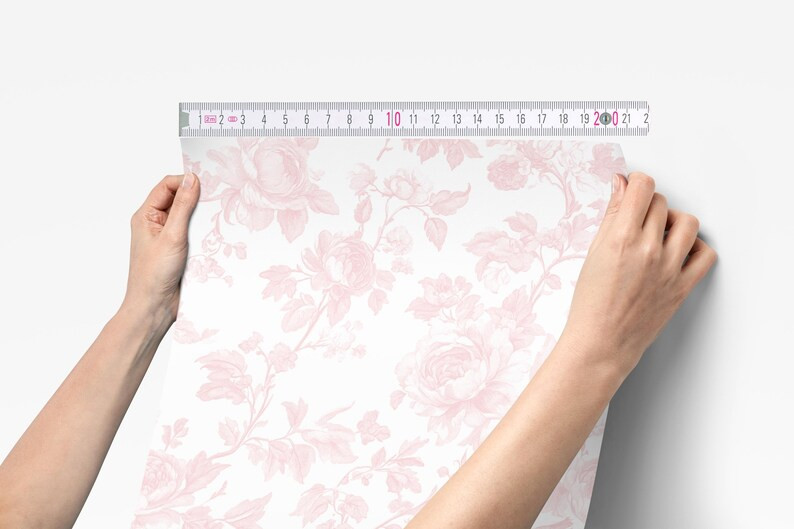Pink Toile Peel and Stick Wallpaper, Baby Girl Nursery Decor, Coquette Aesthetic, Grandmillennial... | Etsy (US)