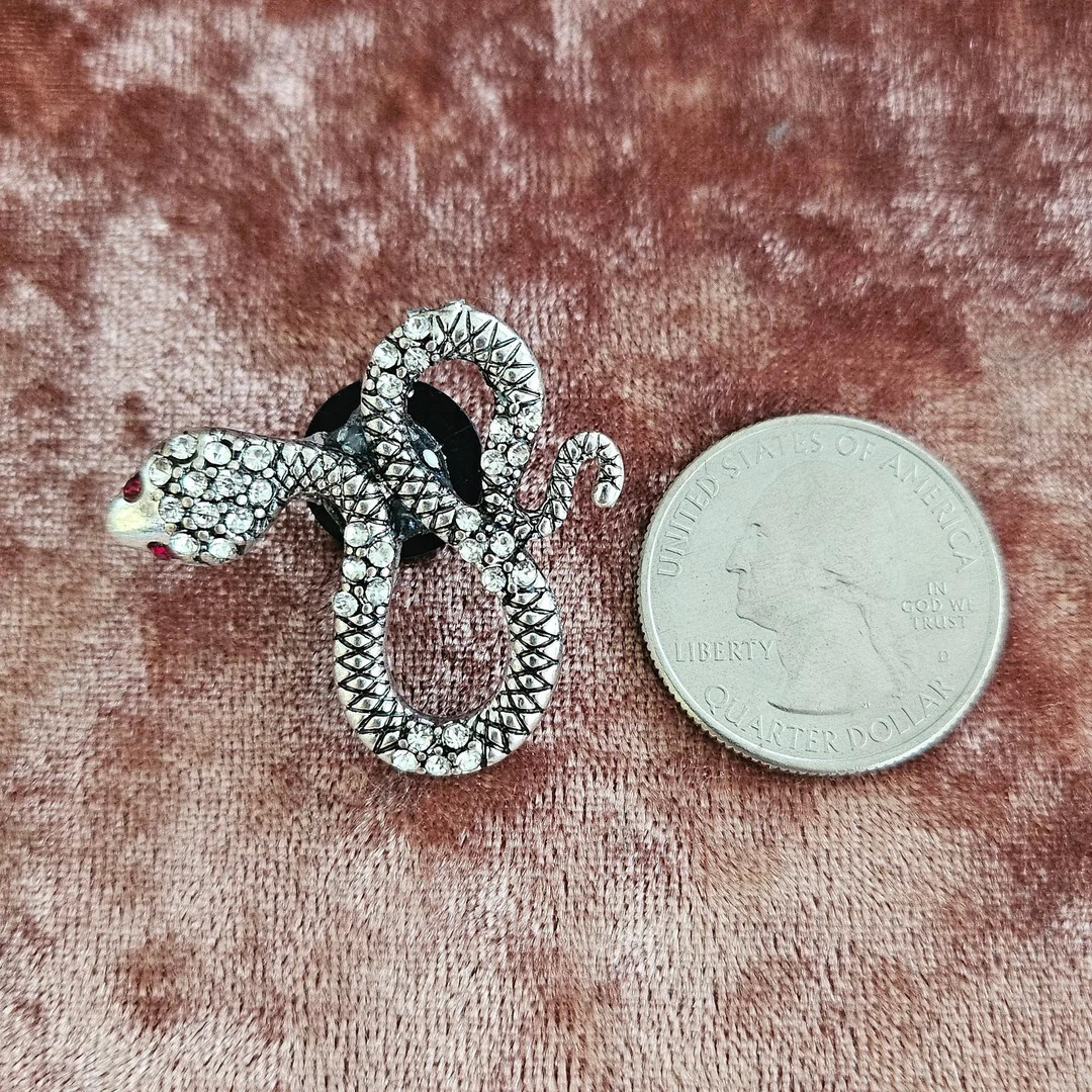 GOTH 'shoe Charm' Silver-toned Gem Snake Shoe Charm - Etsy | Etsy (US)