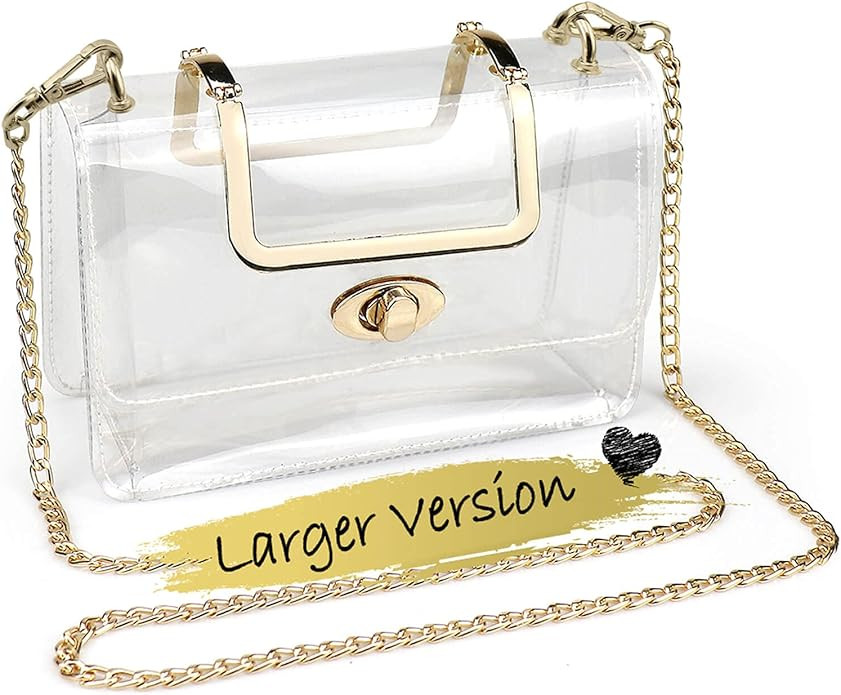 COROMAY Clear Purse for Women, Clear Crossbody Bag, Clear Stadium Purse Handbags | Amazon (US)
