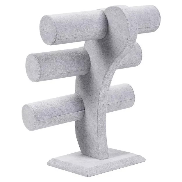 Juvale Gray Velvet Jewelry Necklace Bracelet Watch T-Bar Display Stand Holder Organizer | Target