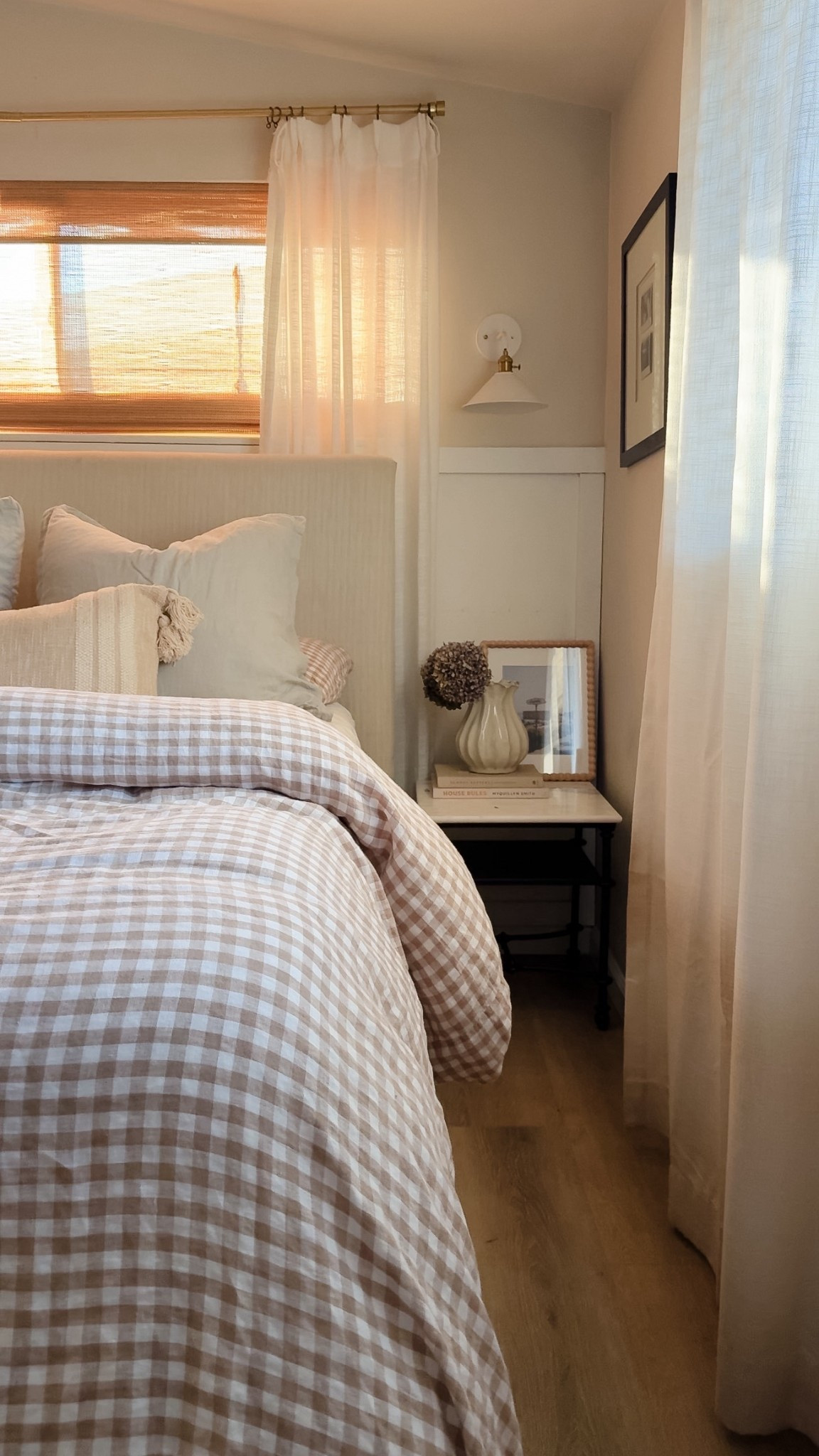 Bedroom links with quince bedding! 