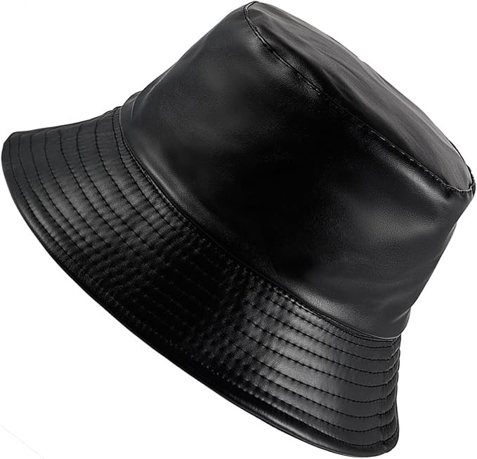 Unisex Silver Bucket Hat Waterproof Rain Hat Reversible Shiny Rave Bucket Hat for Concert Festiva... | Amazon (US)