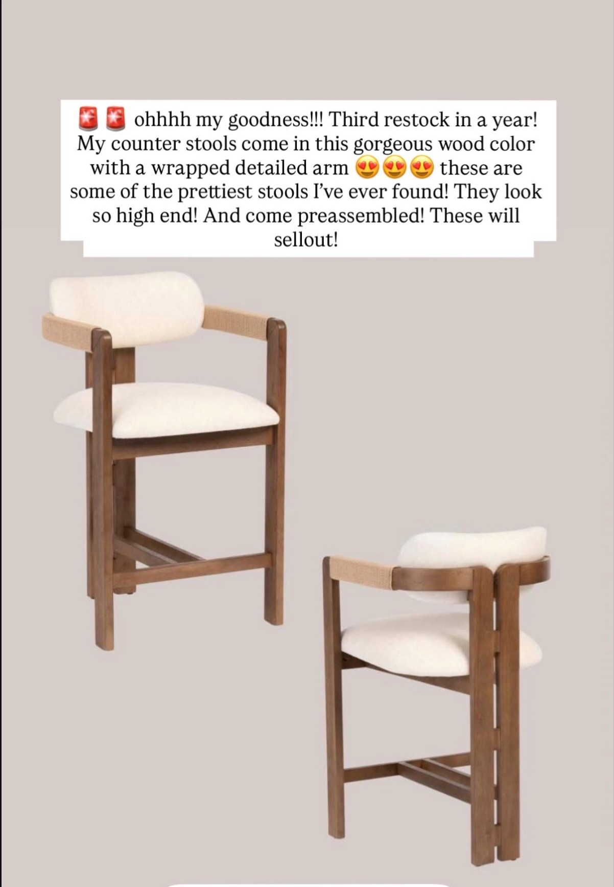 The most beautiful counter stools just restocked!!!

#LTKHome #LTKSaleAlert
