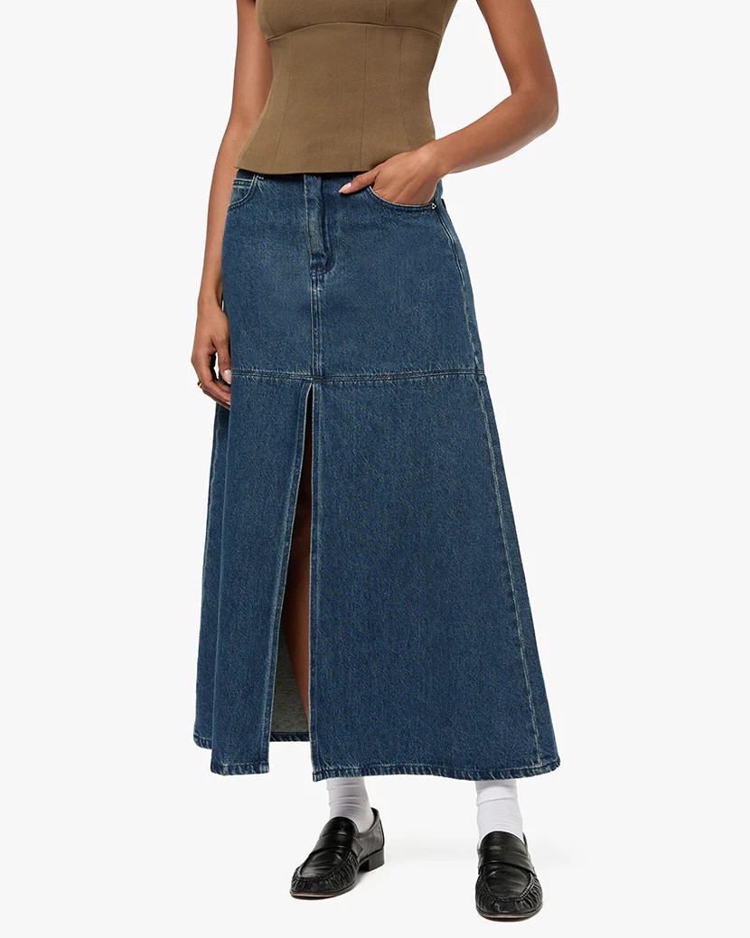 Denim Maxi Skirt | We Wore What
