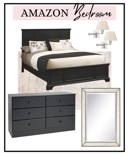 Bedroom furniture, area rug, bed frame, wall lights, dresser, floor mirror 

#LTKHome #LTKSeasonal #LTKStyleTip