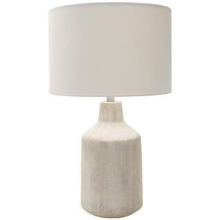 Jasiah 25 in. Light Gray Indoor Table Lamp | The Home Depot