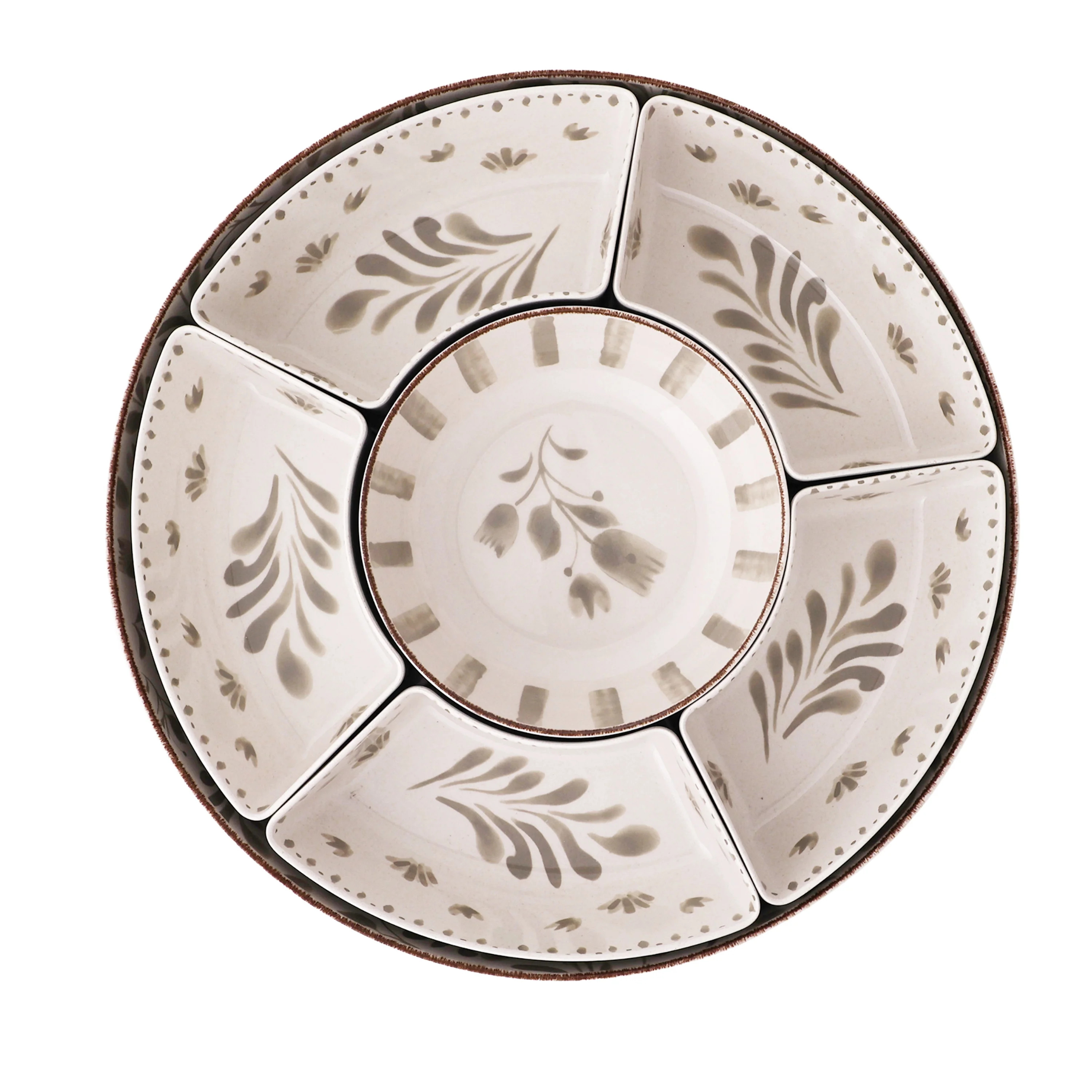 Better Homes & Gardens Bamboo Melamine Chip and Dip Tray, Grey | Walmart (US)