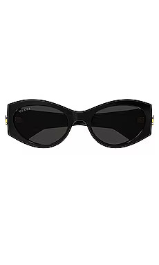 Gucci GG Corner Cat Eye Sunglasses in Black from Revolve.com | Revolve Clothing (Global)