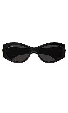 Gucci Acetate Cat Eye in Shiny Black from Revolve.com | Revolve Clothing (Global)