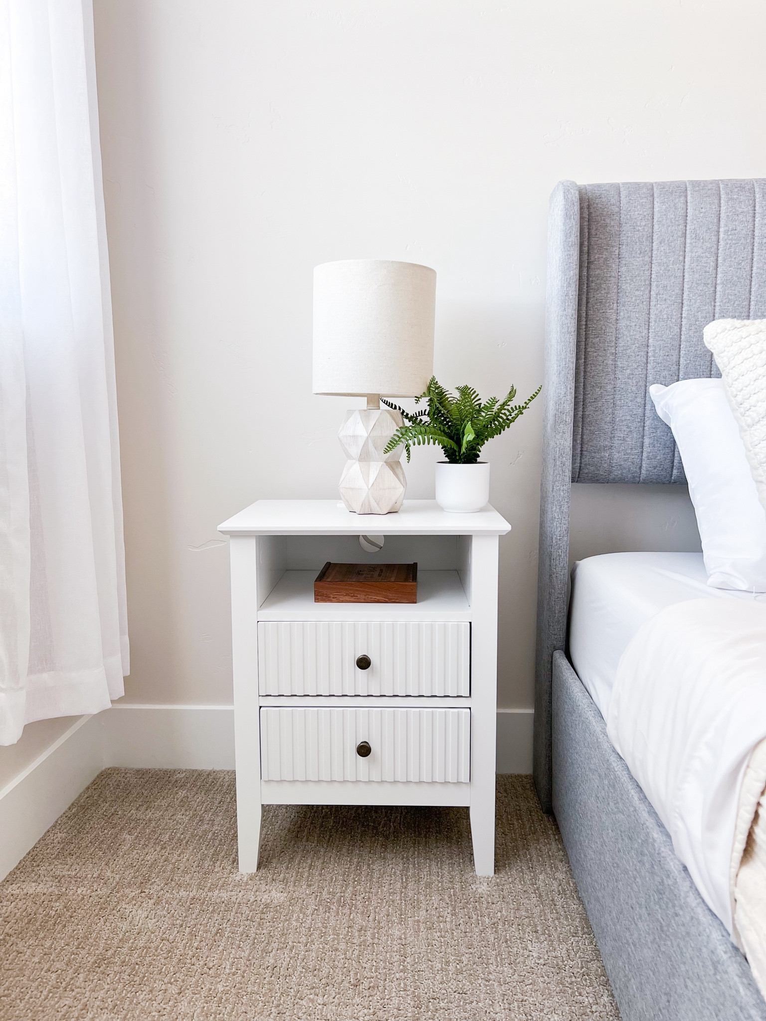 Nightstand with charging station. 

#LTKhome #LTKfindsunder100 #LTKU