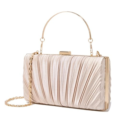Kseymeir Clutch Purses for Women Pleated Evening Handbag with Chain Prom, Cocktail, and Wedding, ... | Amazon (US)