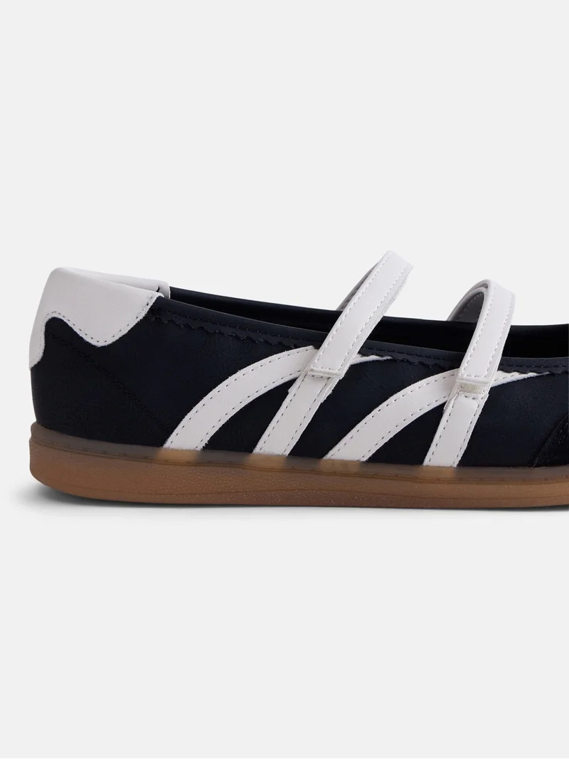 No Boundaries Women\u2019s Strappy Ballet Sneakers | Walmart (US)