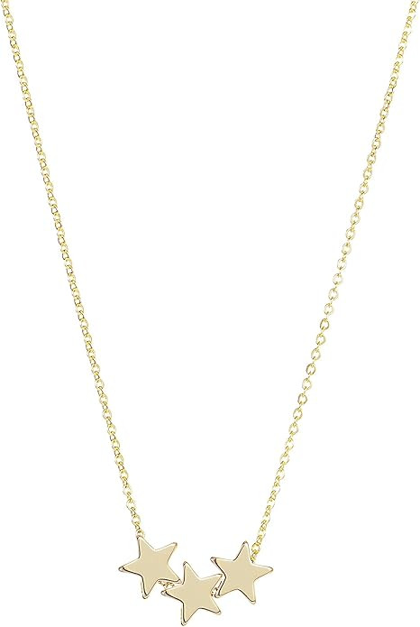 S.J JEWELRY Womens Friendship Gift Handmade 14k Gold Plated/Rose Gold/Silver Plated Dainty Moon C... | Amazon (US)