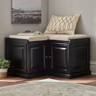 Home Decorators Collection Walker Black Storage Bench (30 in. W) SK18210A1-BK - The Home Depot | The Home Depot