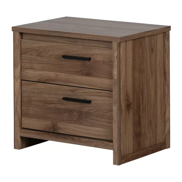 Tao 2 Drawer Nightstand Natural Walnut - South Shore | Target