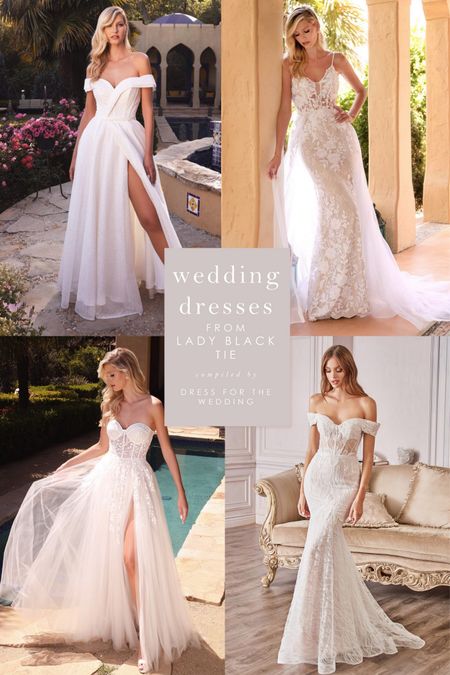 Gorgeous wedding dresses under $500 from Lady Black Tie. Perfect wedding dress, second dress for a bride, reception dress, vow renewal dress, beach wedding dress, corset wedding dress, elopement dress, off the shoulder ball gown. Use our exclusive code DRESSFOR5 to save 5% on your order!

#LTKSaleAlert #LTKSeasonal #LTKWedding