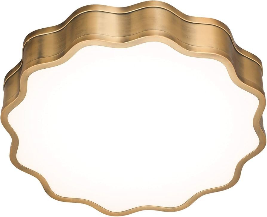 WAC Lighting dweLED, Vaughan 16in LED Flush Mount 3000K in Aged Brass | Amazon (US)