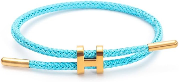 Bracelet with Adjustable Design Polished H Shape Buckle, Bracelets for Women, 18k Gold-plated Buc... | Amazon (US)