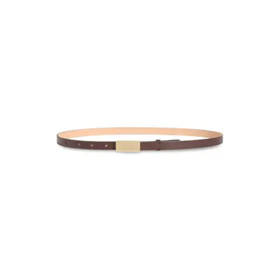 Victoria Beckham Portofino Mirror Skinny Leather Belt in Black at Nordstrom, Size 100 | Nordstrom