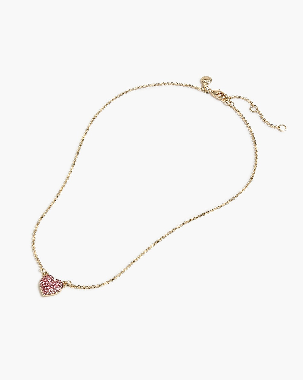 Pav&eacute; heart necklace | J.Crew Factory