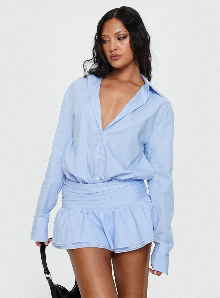 Girls Girls Girls Mini Dress Blue | Princess Polly AU