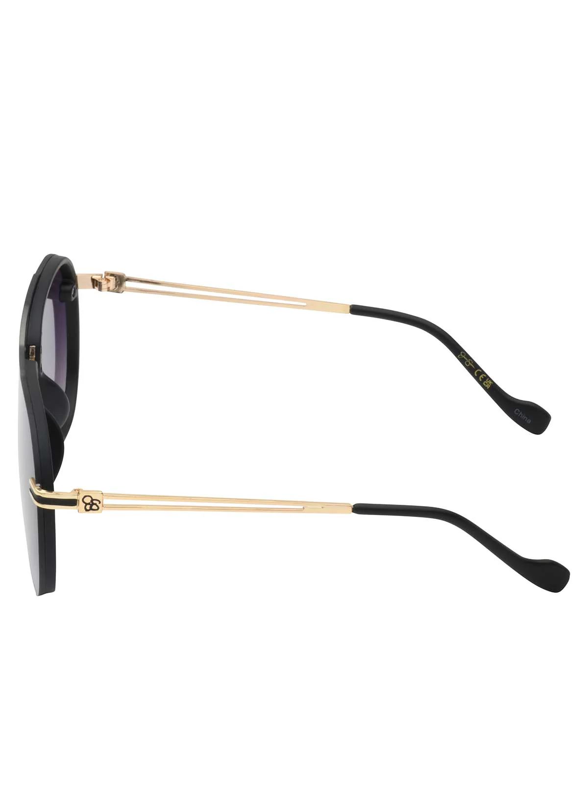 Metal Aviator Sunglasses in Smoke Matte Black | Jessica Simpson E Commerce