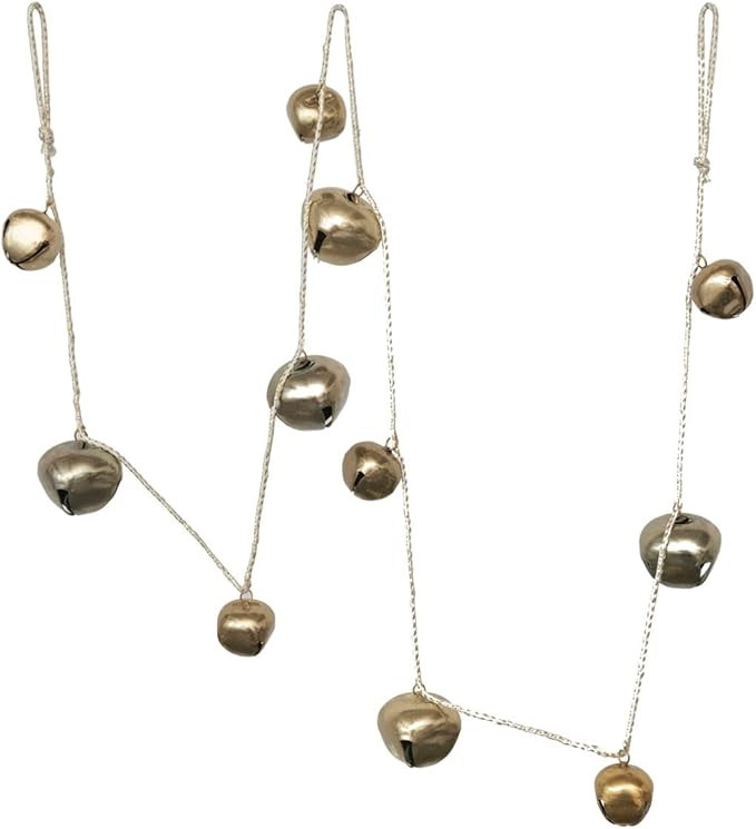 Metal Bell Garland, Gold Finish | Amazon (US)