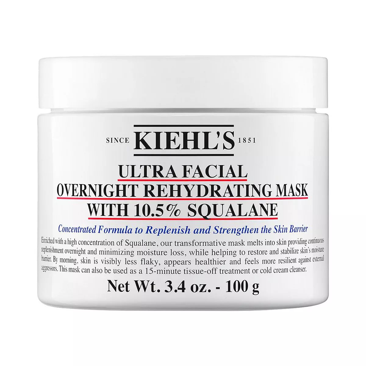 Kiehl's Since 1851 Ultra Facial Overnight Hydrating Face Mask with 10.5% Squalane | Kohl's