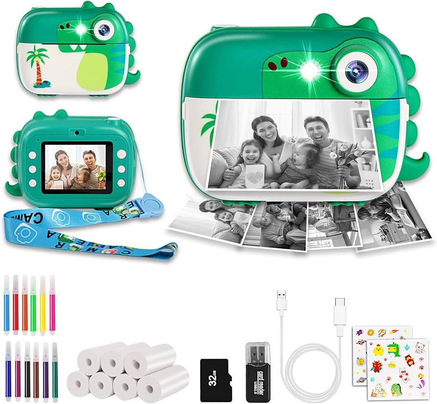 Kids Camera Instant Print,Children Digital Camera Toys with HD Video for Kids Aged 3-12,Christmas... | Amazon (US)