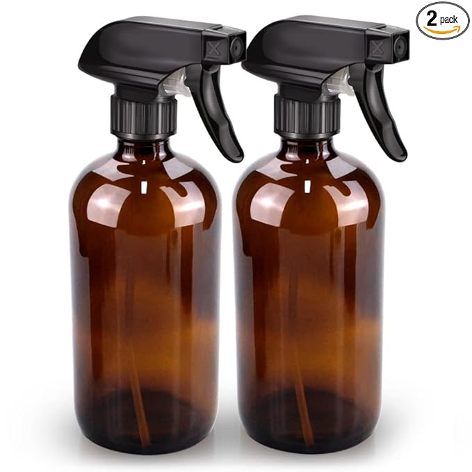 Glass Spray Bottle, Amber Glass Spray Bottle Set & Accessories Refillable for Plants Window Clean... | Amazon (US)