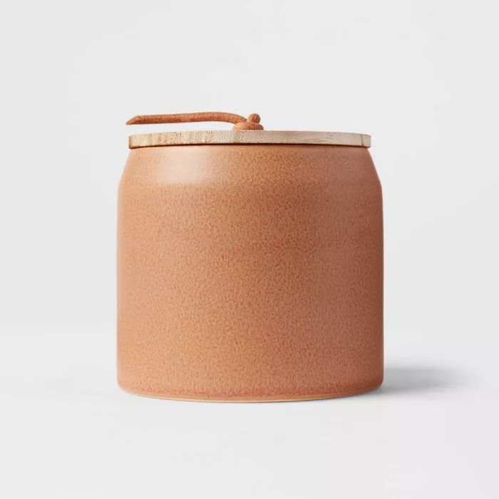 12oz Lidded Ceramic Wooden Wick Pumpkin Spice Candle - Threshold™ | Target