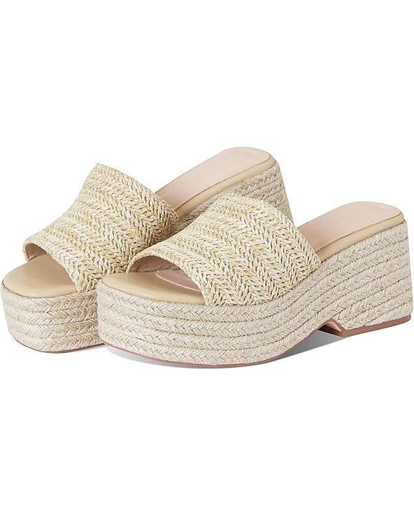 EQAUDES Platform Slip on Espadrille Sandals for Women Summer Wedges Slides -Flatform, Open Toe, B... | Amazon (US)