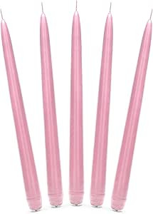 PartyDeco SKMAT-081 Table Candle - Tapered Up - 24 cm - Light Pink - Pack of 10 - Matte Light Pin... | Amazon (UK)