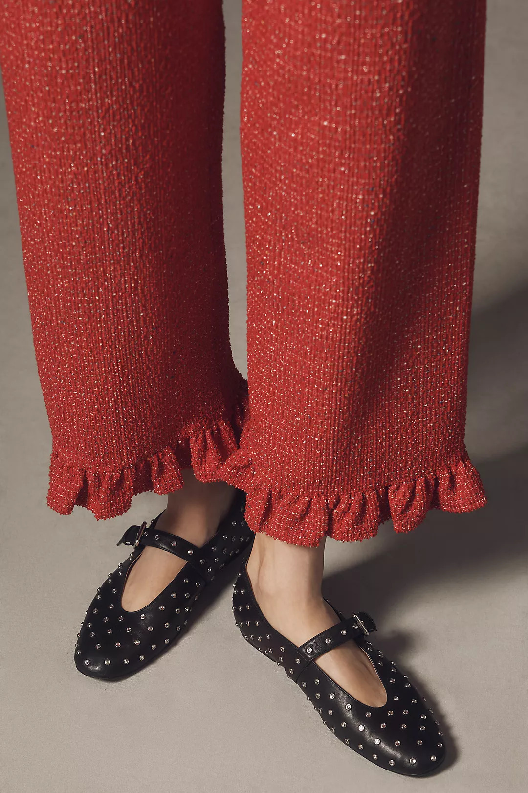 The Colette Crop Tweed Ruffle-Hem Pants by Maeve | Anthropologie (US)