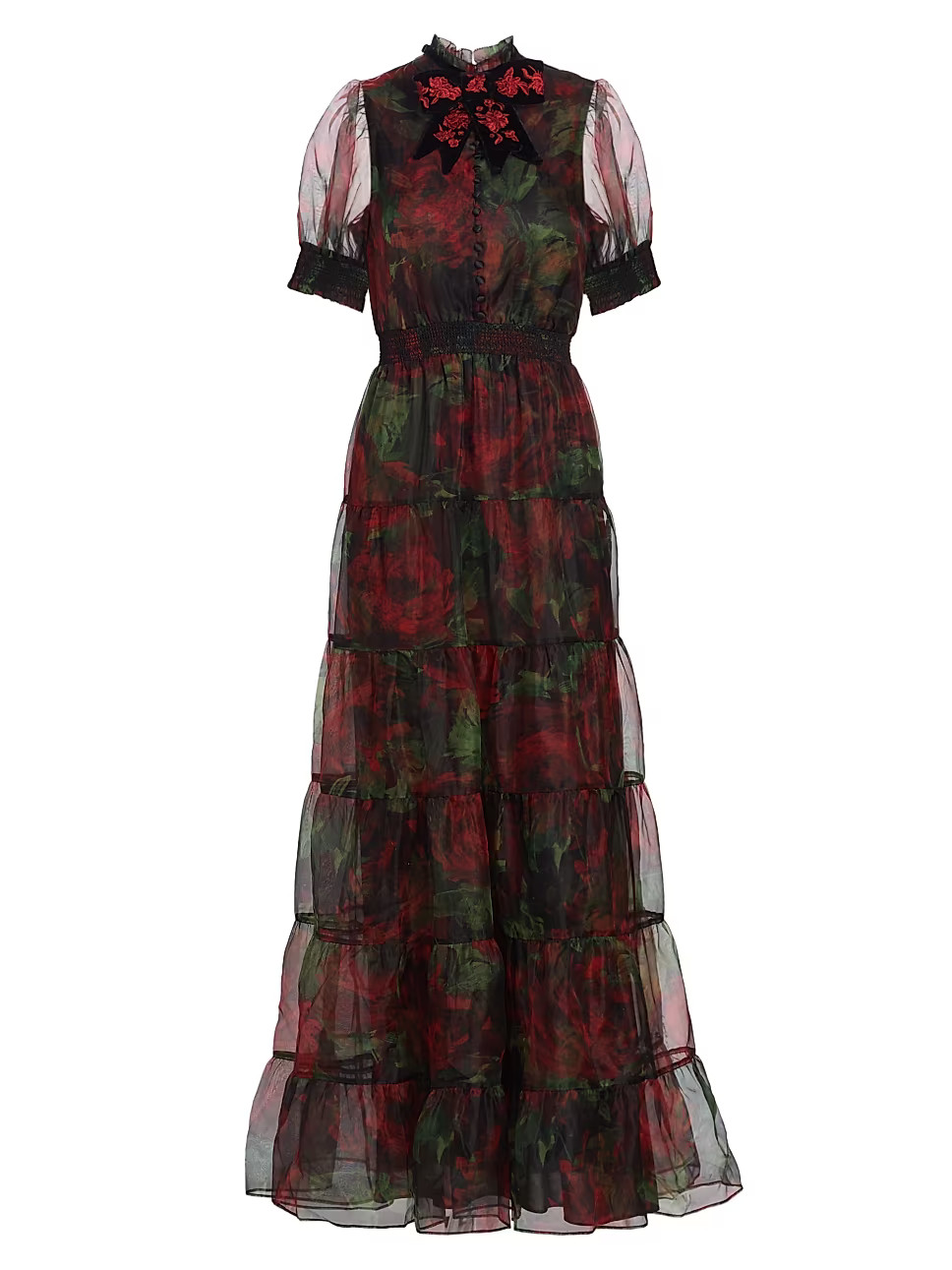 Coletta Silk Floral Tiered Maxi Dress | Saks Fifth Avenue